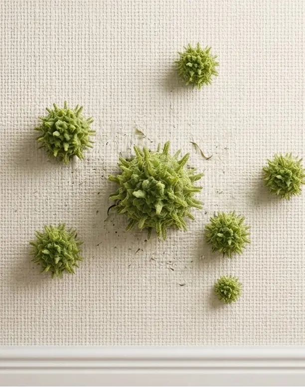 벽지에 붙은 냄새입자