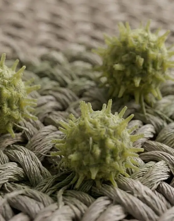 섬유에 스며든 냄새입자